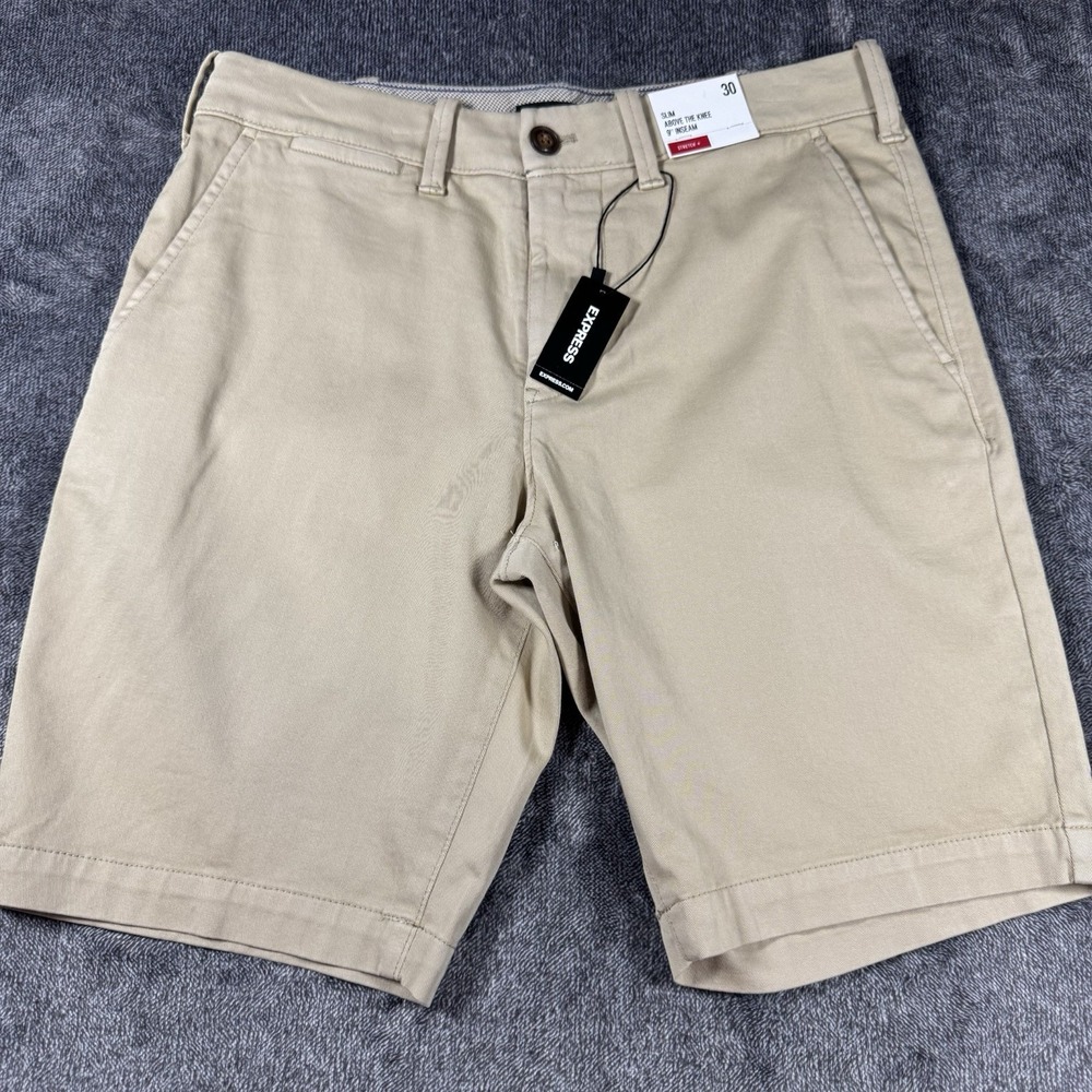Express Blue Shorts Mens Size 30 Above The Knee Designer Chino Shorts New /Tags